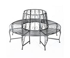 Outsunny Baumbank Rundbank 360° Gartenbank Sitzbank Baum Bank Metall ∅160cm