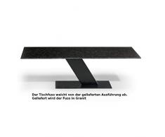 Studio 20 Las Vegas Gartentisch 220x100x75 cm Granittisch Granitplatte Steinfuss Tischplatte Pearl Black satiniert