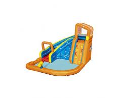 Bestway H2OGO! Wasserpark Turbo Splash, Planschbecken mit Wasserrutsche und Kletterwand, 365x320x275 cm