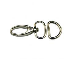 VORCOOL 30 Stk. Swivel Karabinerhaken Haken 360 Grad drehbar Trigger Hummer Haken (Silber)