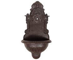 zeitzone Wandbrunnen Löwe Nostalgie Löwenbrunnen Gusseisen Antik-Stil Braun