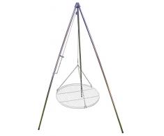 Huber Grillgeräte Dreibein Schwenkgrill inkl. 60 cm Edelstahl-Rost aus Deutscher Produktion