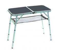 Bo-Camp Campingtisch Klapptisch Koffertisch Mit 4 Höhen Alu, 80x40, Grau