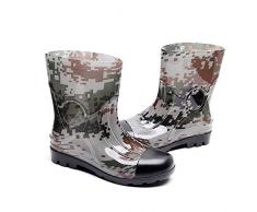 Adult Regen Stiefel Damen Herren Boots Garten Angeln Outdoor-Küche Kunststoff Regen Booties Für nasses Wetter (Color : Multi-Colored, Size : 43)