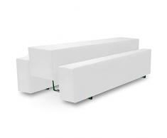 Beautissu Basic M Bierbank-Hussen & Biertisch-Husse 3 TLG. Set für 70cm breite Festzeltgarnitur Bierzeltgarnitur Weiß & weitere Farben