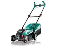 Bosch Akku Rasenmäher Rotak 32 LI (1x Akku, 36 Volt System, Grasfangbox 31 l, Schnitthöhe: 3-6 cm, im Karton)