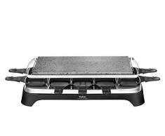 Tefal PR4578 Pierrade Raclette für 10 Personen mit abnehmbarer Grillplatte, 1350 W, schwarz / edelstahl