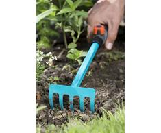 Gardena combisystem-Blumenrechen: 5-Zinken-Handrechen zum Rechen und Lockern des Bodens in Beeten und Blumenkästen, Arbeitsbreite 8.5 cm, ergonomischer Griff, Korrosionsschutz (8925-20)