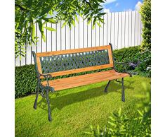 TecTake Gartenbank Parkbank Holz - Diverse Modelle - („Tamara“ 127 x 51 x 73cm | Nr. 401423)