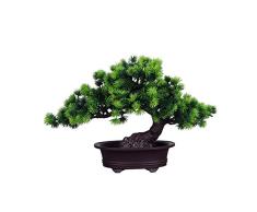 künstliche Bonsai Künstliche Bonsai-Baum Pflanzen Dekoration 2018 Kunstpflanze Pflanze,Japanischer Feng Shui Pinien,Feng Shui Lucky Deko,Kunstbaum,Höhe ca. 20 cm,GrüN