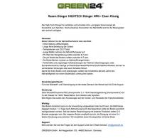 GREEN24 Rasen-Dünger Volldünger NPK+ mit Eisen flüssig für perfekten Rasen, ca. 800m2 Traumrasen!