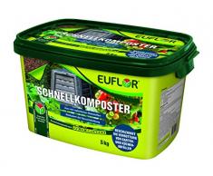 Euflor Schnellkomposter 5 kg•Beschleunigt die Verrottung organischer Abfälle auf Natürliche Art•Magnesiumkalk und wertvollen organischen Bestandteilen • schnelle Umwandlung zu fruchtbaren Humus