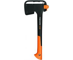 Fiskars Universalaxt, Inklusive Klingen- und Transportschutz, Länge 44 cm, Antihaftbeschichtet, Hochwertige Stahl-Klinge/Glasfaserverstärkter Kunststoff-Stiel, Schwarz/Orange, X10-S, 1015619