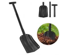 Schneeschaufel, Gifort Einziehbare Schaufel 3-teilig zerlegbare Lawinenschaufel T-Grip Leichtes tragbares Gerät Aluminium Schneeschaufel Für Schneit Garten Pflanzen Outdoor Camping Notschaufel