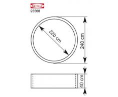 bellissa Gabionen-Hochbeet rund - 95568 - Steinkorb-Pflanzkübel rund - Bausatz inkl. Trennfolie - Durchmesser 240/220 cm, Höhe 40 cm