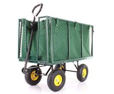 Ramroxx 37606 Transportwagen Gartenwagen Gerätewagen Handwagen mit Luftbereifung XXL 300KG