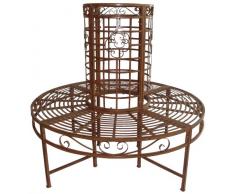 Unbekannt Formschöne Rundbank Baumbank Metall Gartenbank Eisen Bank rund NEU