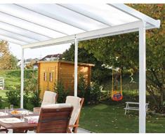 Gutta Terrassendachsystem Terrassenüberdachung Terrasse Überdachung Alu weiß 3x3 4,2x3 5,4x3 m (4,2 x 3 m (12,6m²))