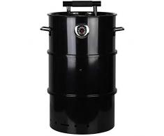 Esschert Design Grill- Räuchertonne Größe S mit Thermometer mit Zwei Griffen, Ø 37,5 x H65 cm, schwarz