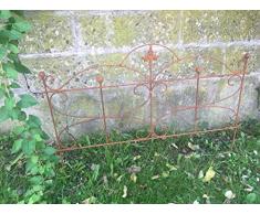 Gerry Beetzaun Zaun Zaunelement Gartenzaun Rankhilfe Stütze Pflanzen Schmetterling Eisen Rost Deko 55cm hoch x 80cm lang