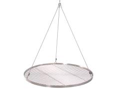 75 cm Grillrost Edelstahl für Schwenkgrill 3 Bein BBQ Grill Rost mit Seil 14 mm Stababstand
