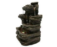 Zen‘Light Pietra SCFR130 Brunnen, Stein, Naturgrau, Maße: 25 x 17 x 35 cm