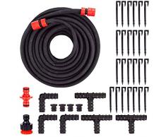 Grafner® Bewässerungsschlauch-Set mit Perlfunktion | ½“ | incl. Zubehör-Set Erdanker, Eckverbinder, T-Verbinder, Endstopfen und Klickanschlüsse | Länge nach Wunsch: 15 30 50 Meter (50 Meter)