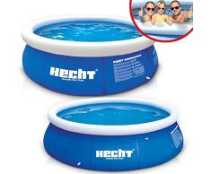 Großer HECHT Quick Up Pool Familienpool – 360 x 90 cm und 300 x 76 cm zur Auswahl – Aufblasbarer Luftring – XXL Badespaß für Groß und Klein im heimischen Garten (L, 300 x 76 cm)
