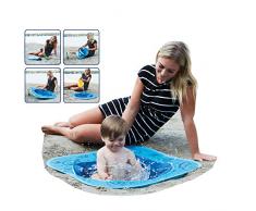 Smart Planet® Pop-Up Strand Pool für Kleinkinder - 80 x 80 x 15 cm Planschbecken für Kinder zum Spielen im Sand Strand