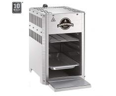 Jamestown Brad XS Steakgrill mit Hochleistungs-Gasbrenner für Temperaturen von bis zu 800°C inkl. praktischer Fett-Auffangschale | Hochwertiger Gasgrill für die Zubereitung Perfekter Beef-Steaks