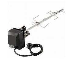 BBQ-Toro Edelstahl Grillspieß Set passend für Weber Spirit Gasgrill I mit 2X Fleischnadeln und Motor I Rotisserie Drehspieß