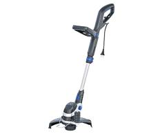LUX-TOOLS E-RT-650/29 B Elektro-Rasentrimmer mit 650 W und einem Schnittkreis von 29 cm inkl. Pflanzenschutzbügel & Teleskop-Stiel | 230 V 650 W Motorsense mit Doppelfaden-Spule