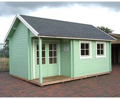 Gartenhaus WESTMINSTER Blockhaus 470cm x 360cm - 45mm Gartenlaube Holzhaus Holzlaube