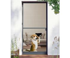 Windhager Insektenschutz Fliegengitter Pet-Protect, Insektenschutzgewebe, Krallenschutz-Gewebe, besonders reißfest, anthrazit, 120 x 150 cm, 03468