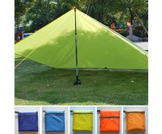 Camping-Plane, Sonnenschutz, wasserdicht, ultraleicht, Vordach für Wandern, Angeln, Picknick, Strandzelt, Camping-Kissen, Notunterkunft Free Size blau