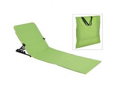 HI Strandliege 145x47x52 cm klappbar grün Strandmatte Sonnenliege tragbar zusammenklappbar Outdoorliege