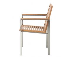 Trendy Home GmbH Stapelstuhl Soho mit Armlehnen Stuhl, braun