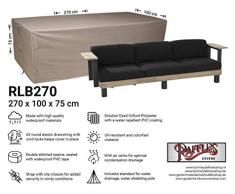 Raffles Covers NW-RLB270straight Schutzhülle für Lounge Gartenbank 270 x 100 cm Loungesofa Abdeckung, Schutzhülle für Gartensofa, Wetterschutz für Rattan Garten Lounge