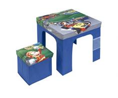 Arditex Set Klapptisch 50 x 50 x 40 cm und Sitzsack/Cube Aufbewahrungsschuppen 25 x 25 x 25 cm unter Lizenz Mickey Mouse, PP + Karton, 50 x 50 x 40 cm