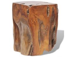 Festnight Holz Hocker Sitzhocker aus Massives Teakholz Holzhocker 30x30x40 cm als Beistelltisch Fußstütze