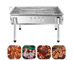 Aquila Barbecue Grill BBQ Faltbare Notebook Edelstahl Tragbarer Grill Holzkohlegrills for Kochen im Freien Camping Wandern Picnics Backpacking Groß for 3 bis 5 Personen AQUILA1125
