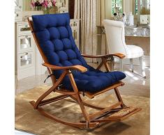 KKLTDI Dick Sitzkissen Rückenkissen, Hochlehner Auflage Garten Abnehmbarem Gartenstuhlauflagen Hochlehner Mit 6 Krawatten Für Sofa Terrasse Sessel Gartenstuhlauflagen Sitzauflagen-blau 110x40cm