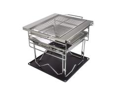 AceCamp Grill, Camping, Holzkohle, Tragbarer Faltgrill aus Edelstahl, KLEIN, 1602