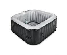 AQUAPARX Whirlpool AP-600SPA *rechteckig* 155x155x65 cm Pool Wellness Massage Spa Whirlpoolzubehör Badewanne Wanne Indoor Outdoor Heizung aufblasbar