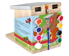 moses. 16120 Krabbelkäfer Eichhörnchen-Futterhaus | Futterstation zum Anmalen und Selbstgestalten | Für Kinder, Holz