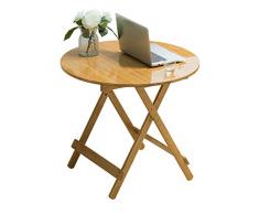 AFEO Tragbarer Klapptisch Esstische Snack-Tisch Picknicktische Schreibtisch für Kinder Klappbarer TV-Tabletttisch Büchertisch Küche Balkon Gartentisch Lesetisch Rundes Quadrat