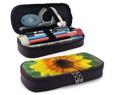Ornamental Sunflower Garden Zierpflanze Federmäppchen Bleistiftbeutel Make-up Stifthalter Box Organizer Doppelreißverschluss Stifthalter