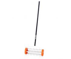 FUXTEC Rasenlüfter FX-RL400 mit 43 cm Breite, Vertikutierer Rasenbelüfter Rasenrolle