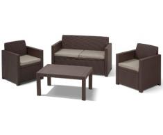 Allibert Lounge-Set Merano 4tlg, braun/taupe