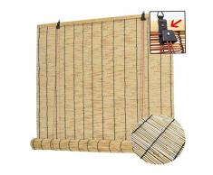 ZDY Roll-up Reed Shade Bambus Jalousien Vintage Fenstervorhänge, für die Dekoration Patio Balkon Deck Pavillon römische Sonnenschutz Fensterläden mit Lifter, anpassbar